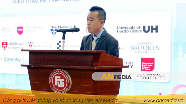 Ông Nguyễn Mạnh Cường- Giám đốc du học INDEC chia sẻ tại sự kiện