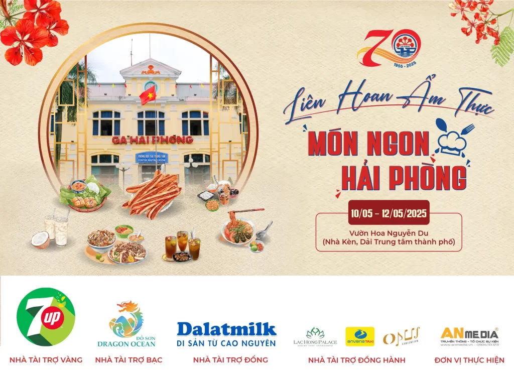 Banner Liên hoan ẩm thực món ngon Hải Phòng