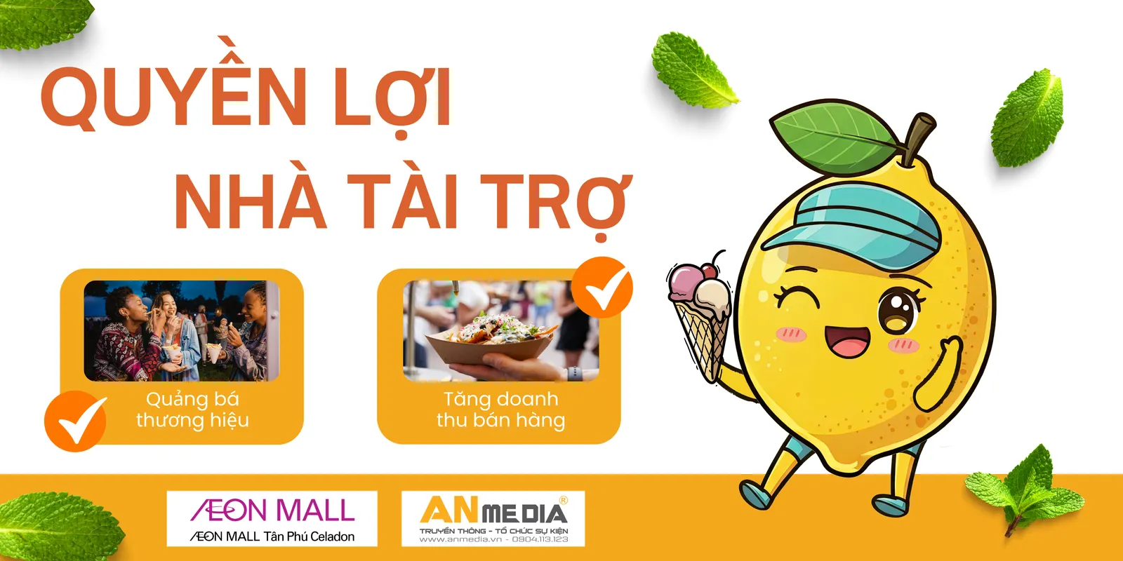QUYỀN LỢI CỦA NHÀ TÀI TRỢ SỰ KIỆN FOOD FESTIVAL – AEON MALL TÂN PHÚ CELADON