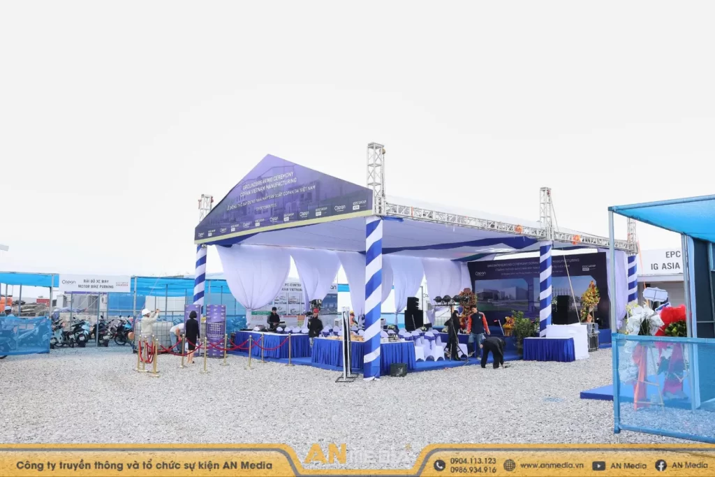 Toàn cảnh khu vực tổ chức Lễ động thổ Nhà máy Copan Việt Nam tại Bắc Ninh.