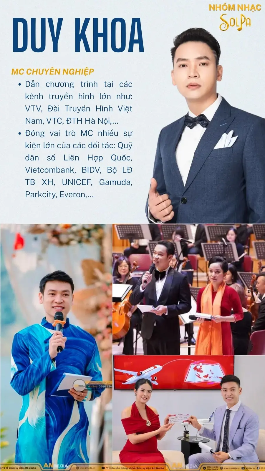 Profile ca sĩ Duy Khoa với vai trò MC chuyên nghiệp