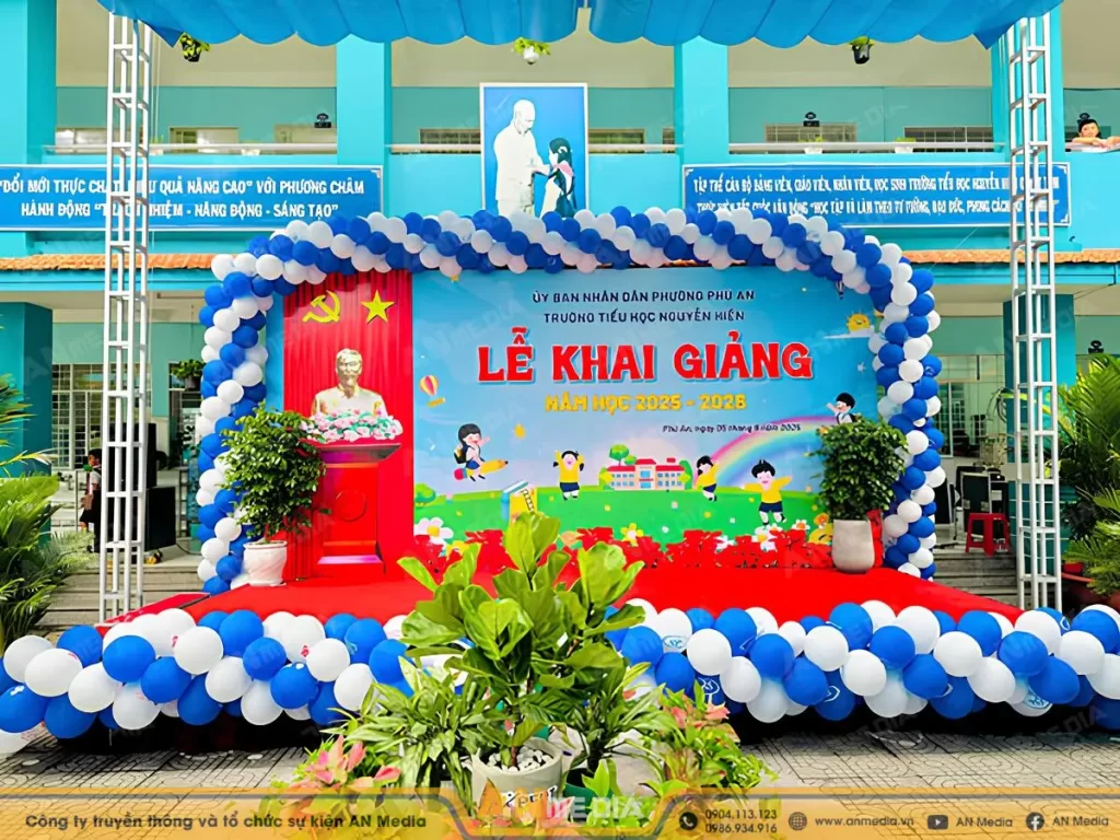 Backdrop khai giảng tiểu học
