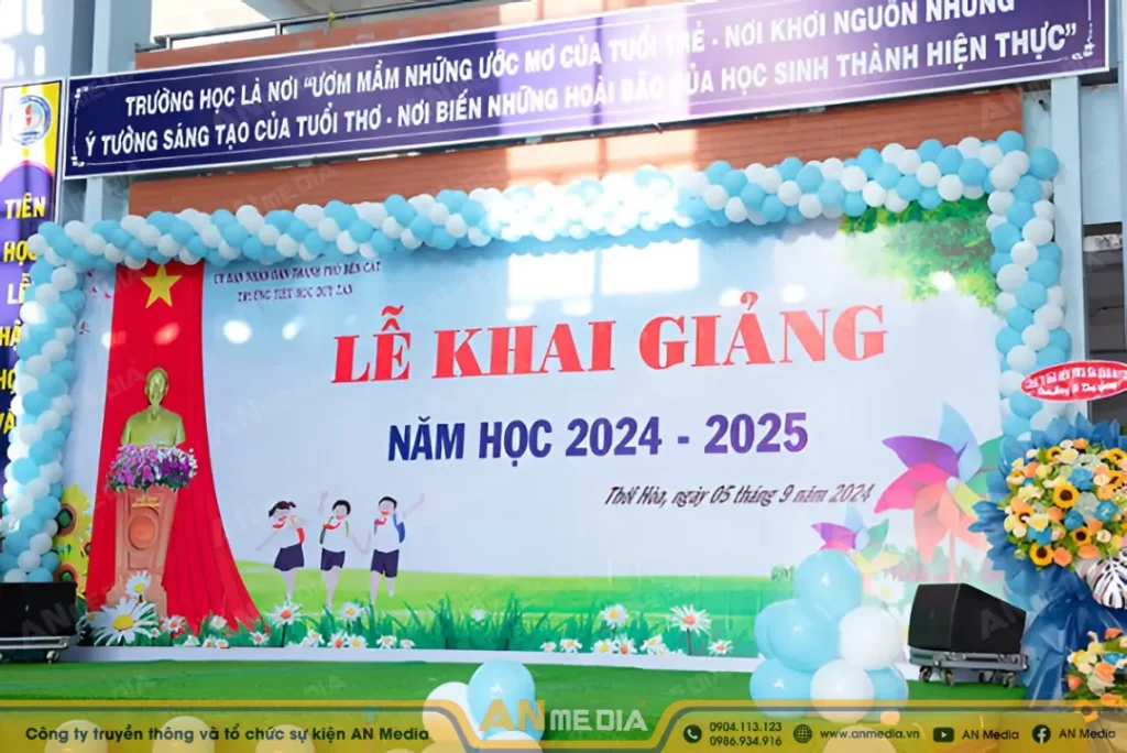 Backdrop khai giảng THCS/THPT