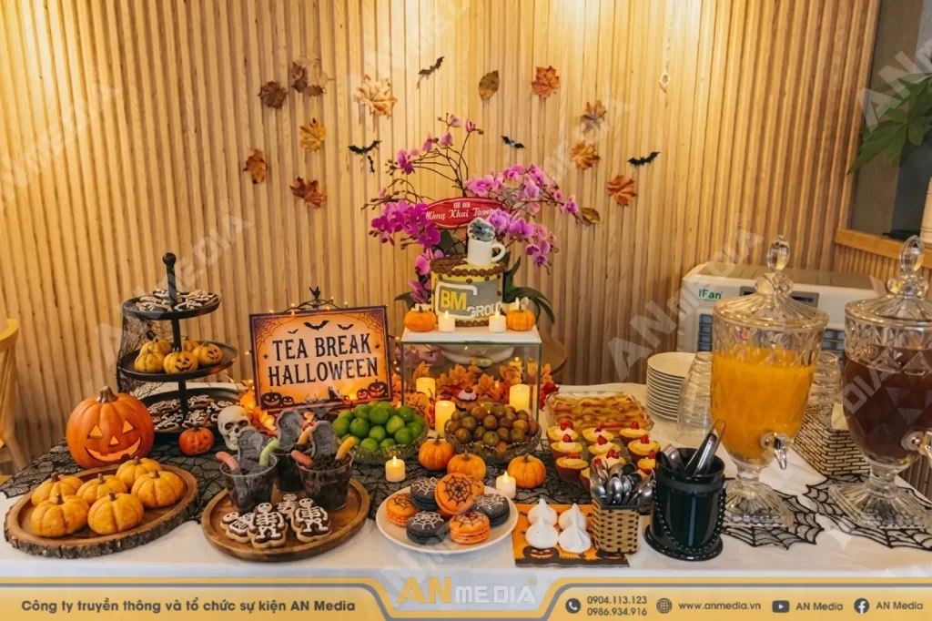 Menu tiệc tea break Halloween tiêu chuẩn