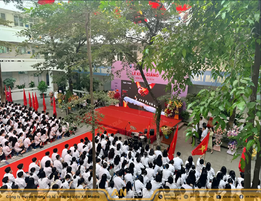 Lắp đặt và vận hành thiết bị lễ khai giảng