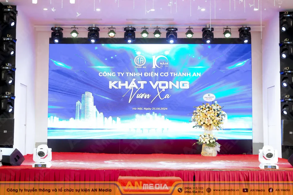 Cân đối background với kích thước sân khấu