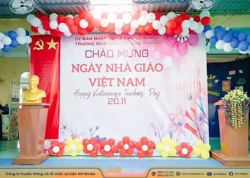 Backdrop 20/11 phong cách truyền thống